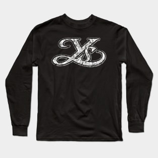 Ys Logo White Distressed Version Long Sleeve T-Shirt